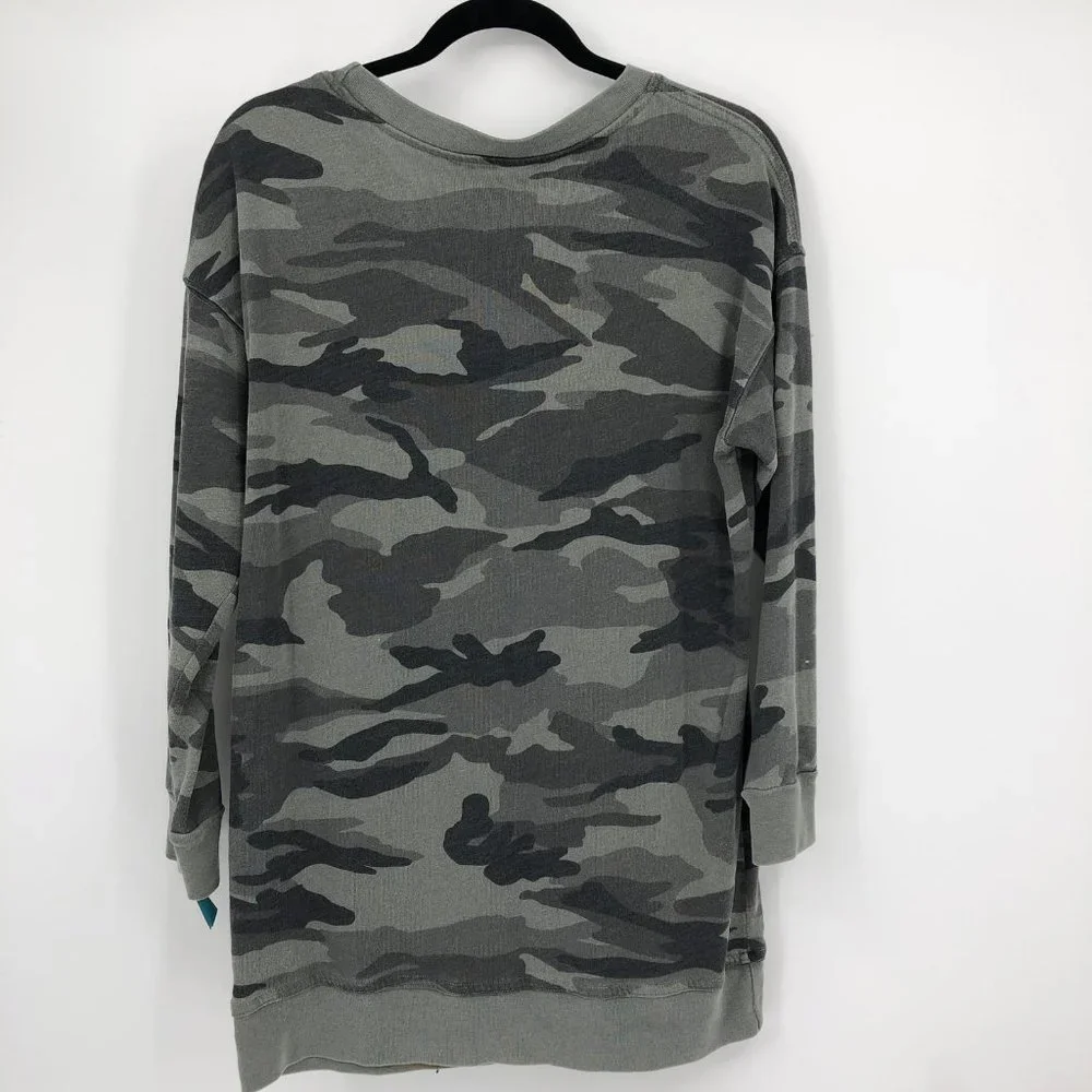 Splendid Green Camouflage Sweater Dress | Made in USA - Picture 2 of 6